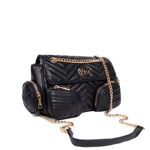 Bolsa Feminina Via Marte Pequena Tiracolo Multipocket Preto