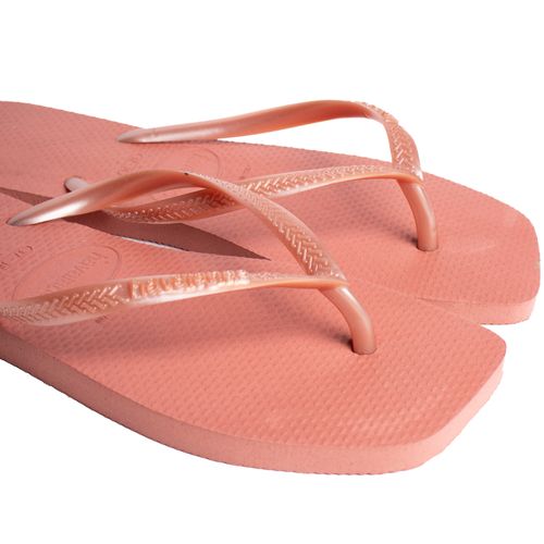 Chinelo Feminino Havaianas Slim Square Salmão