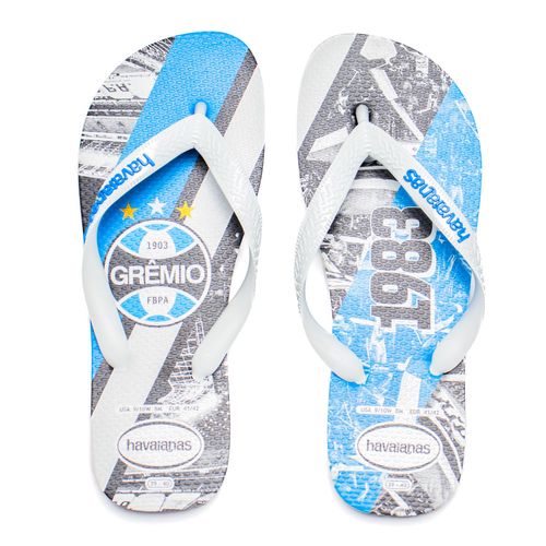 Chinelo Masculino Havaianas Times Grêmio Branco/Azul
