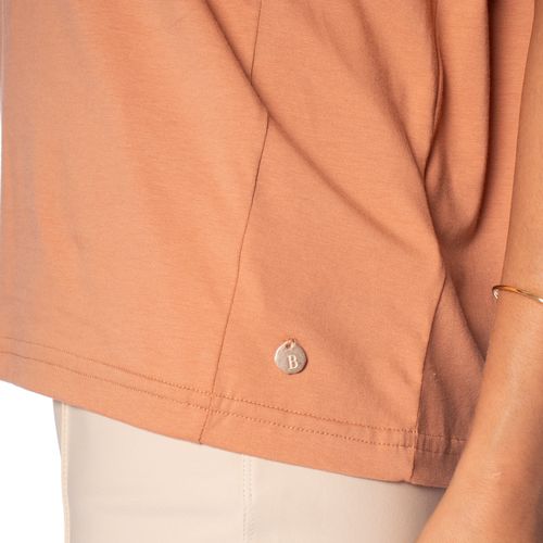 Blusa Feminina Biamar Gola Alta Bege Mescla