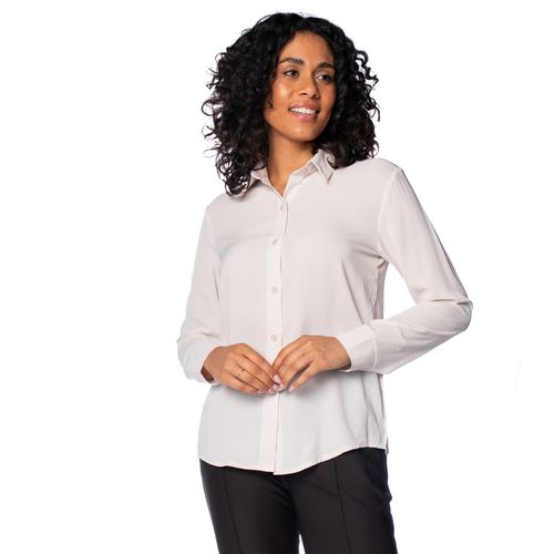 Camisa Feminina Pellini Manga Longa Areia