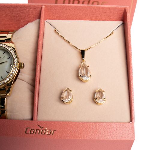 Relógio Feminino Condor CO2036MYW/K4X Kit Dourado