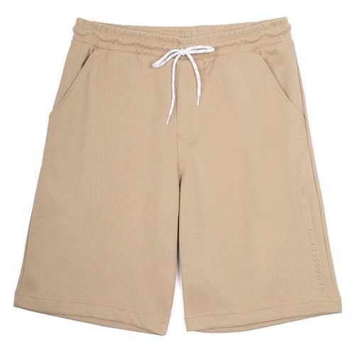 Bermuda Masculina Gangster Plus Size Moletom Bege