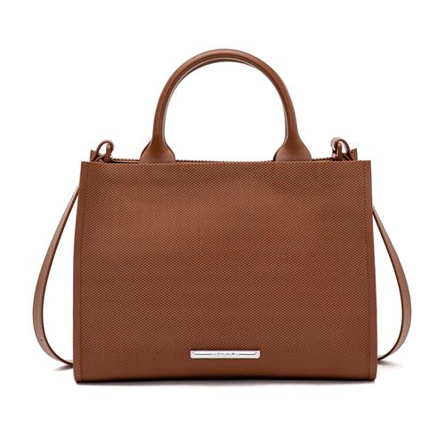Bolsa Feminina Petite Jolie Tote Média Tramado Marrom Escuro