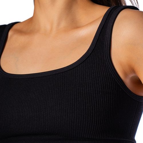 Top Feminino Sea Surf Canelado Sustentação Preto