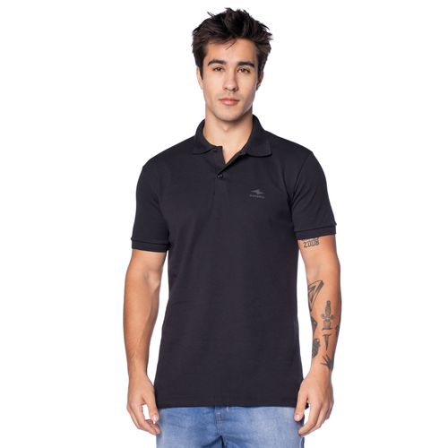 Polo Masculina Nicoboco Slim Fit Preto