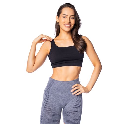 Top Feminino Sea Surf Canelado Preto