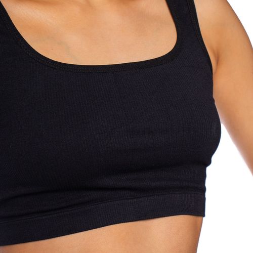 Top Feminino Sea Surf Canelado Preto