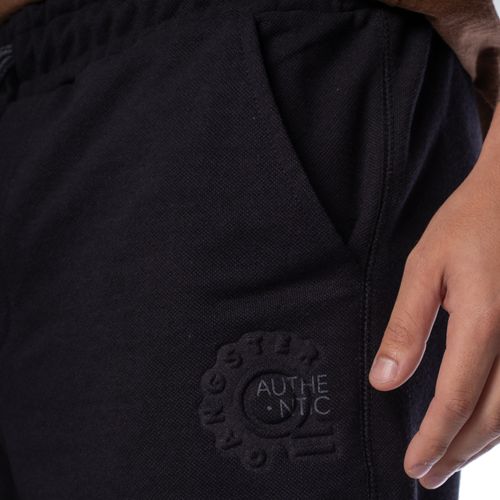 Bermuda Masculina Gangster Moletom Texturizado Preto