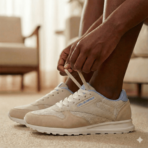 Tênis Feminino Olympikus Jogging Bege/Azul