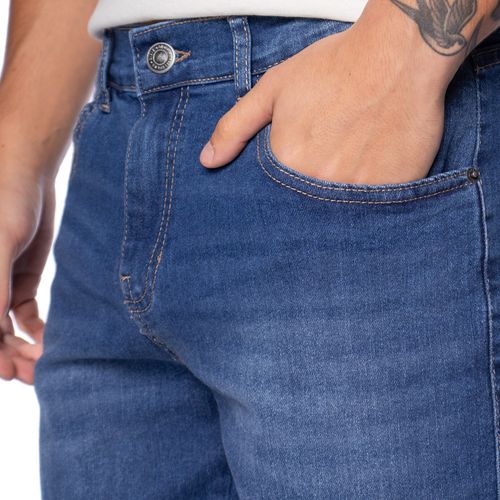 Bermuda Jeans Masculina Dixie Slim Azul