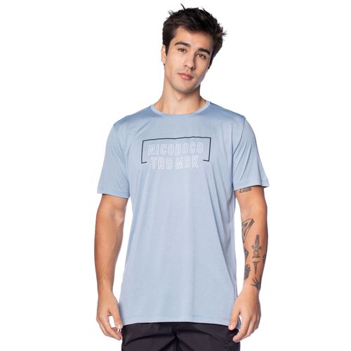 Camiseta Masculina Nicoboco Slim Fit Azul Mescla