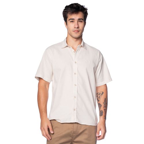 Camisa Masculina Gangster Texturizada Areia
