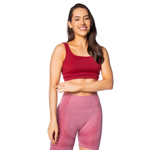 Top Feminino Sea Surf Canelado Vermelho