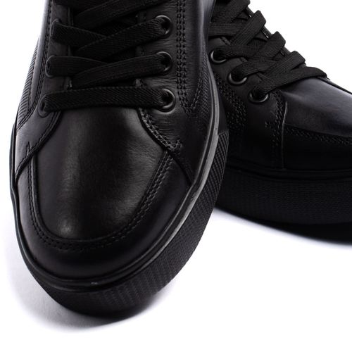 Tênis Masculino Pegada Levitech em Couro Preto