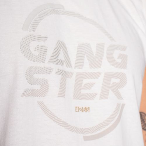 Regata Masculina Gangster Algodão Off White