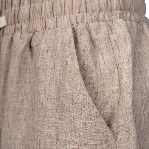 Short Feminino Facinelli Texturizado Bege Claro Mescla