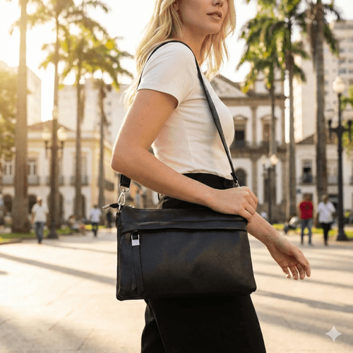 Bolsa Feminina Stella Luna Transversal Napa Preto