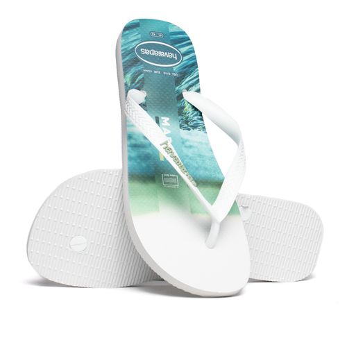 Chinelo Masculino Havaianas Top Surfer Verão I Branco/Verde