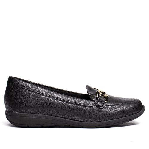 Sapato Feminino Modare Mocassim Napa Craquelê Preto