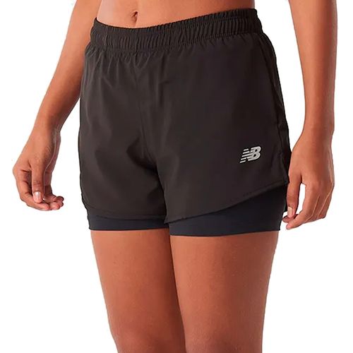 Short Feminino New Balance Sport Essentials 2 em 1 Preto