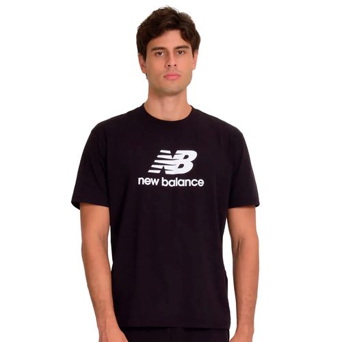 Camiseta Masculina New Balance Essentials Algodão Preto