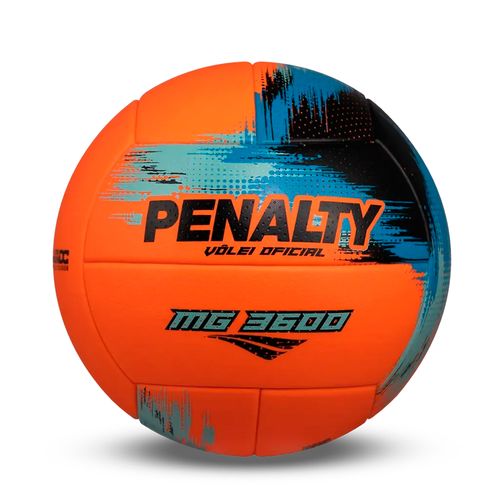 Bola Vôlei Penalty MG 3600 Dupla Colagem PU Laranja/Azul