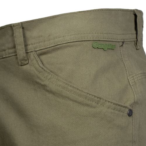 Calça Masculina Gangster Sarja Relaxed Verde