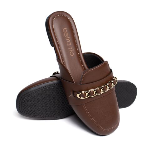 Sapatilha Mule Feminina Beira Rio Napa Turim Marrom