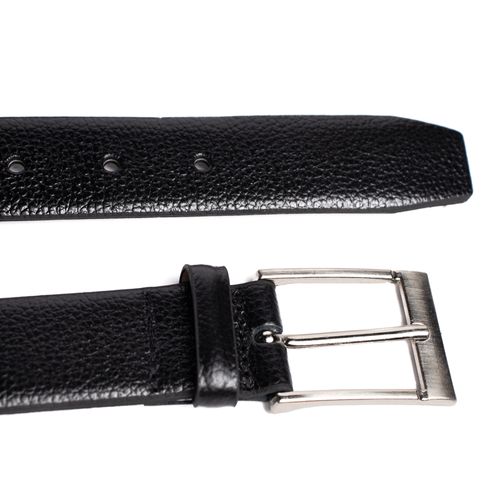 Cinto Masculino Fasolo Couro Social G212143 751 Níquel Preto