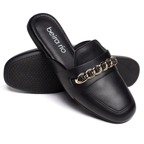 Sapatilha Mule Feminina Beira Rio Napa Turim Preto