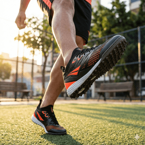 Chuteira Masculina Penalty Society SE7E Locker Preto/Coral