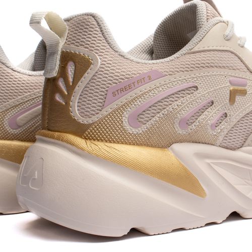 Tênis Feminino Fila Street Fit 2 Bege/dourado