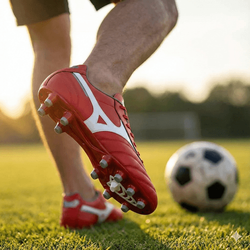 Chuteira Campo Mizuno Morelia Club Travas Vermelho/Branco