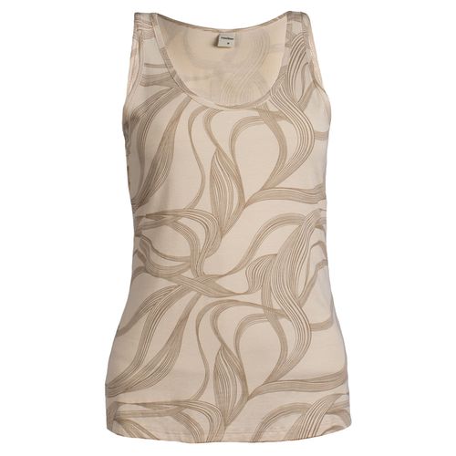 Regata Feminina Rovitex Linhas Entrecruzadas Bege