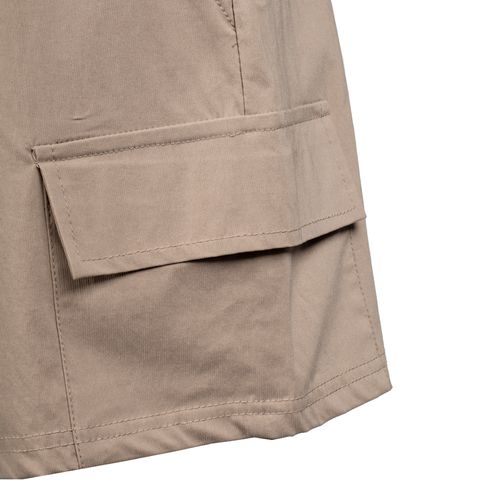 Short Feminino Facinelli Texturizado Cargo Marrom Claro