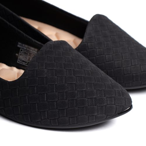 Sapatilha Feminina Moleca Napa Tressê Preto