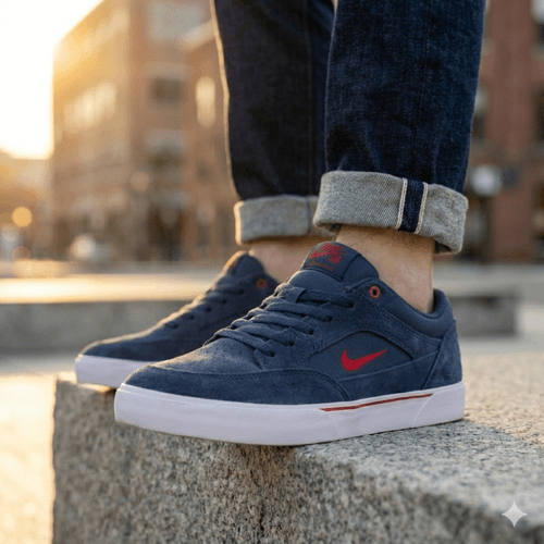 Tênis Masculino Nike SB Malor Skate Marinho/Vermelho