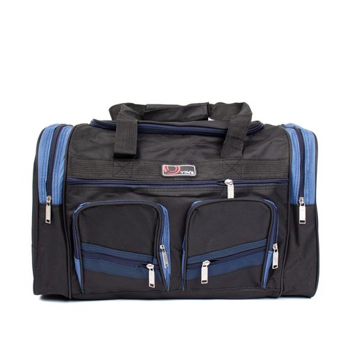 Sacola de Viagem Yins Média Poliéster Preto/Marinho