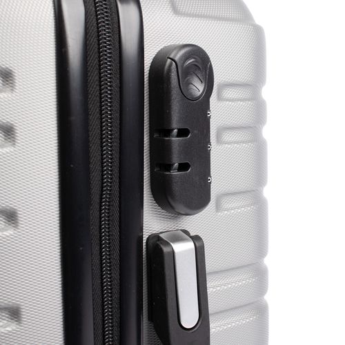 Mala Viagem Yins Média ABS 4 Rodas Cadeado Prata