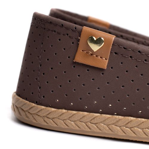 Sapatilha Feminina Moleca Nobuck Microfuros Marrom
