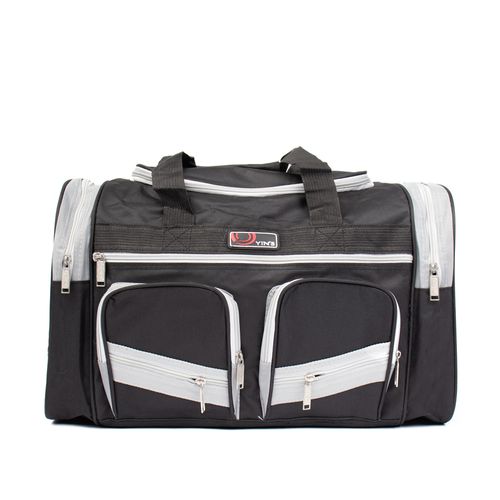 Sacola de Viagem Yins Média Poliéster Preto/Cinza