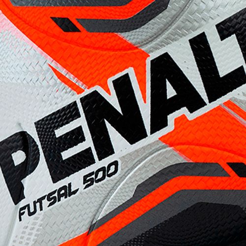 Bola Futsal Penalty Câmara 6D S11 R2 PU Branco/Laranja