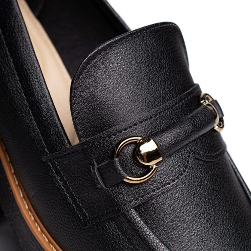 Mocassim Feminino Modare Adereço Dourado Preto