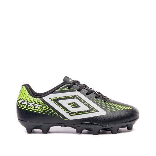 Chuteira Campo Infantil Umbro Fast II Preto/Verde