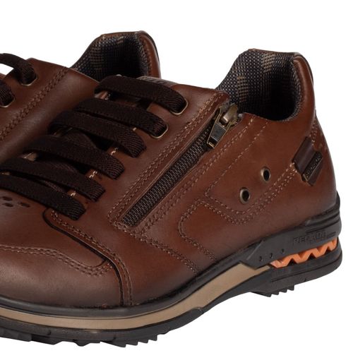 Sapatênis Masculino Pegada Anilina Gold Couro Marrom