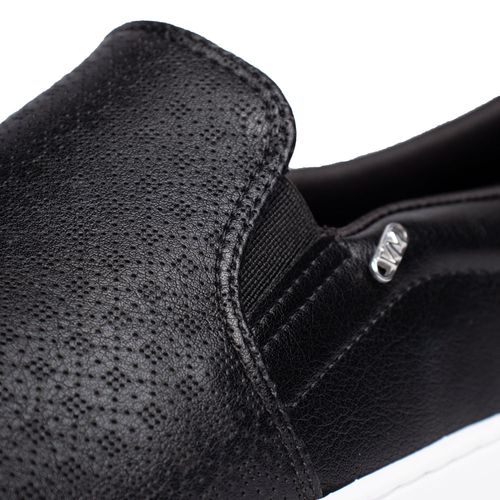Tênis Feminino Via Marte Slip On Napa Preto
