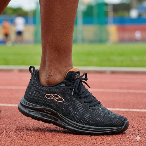 Tênis Feminino Olympikus Citrus 2 Evasense Preto/Dourado