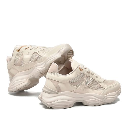 Tênis Feminino Via Marte Chunky Napa Bege/Off White
