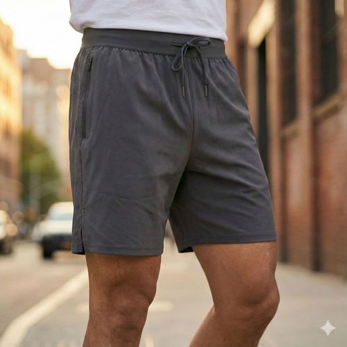 Bermuda Masculina Sea Surf Elástico Cintura Cinza